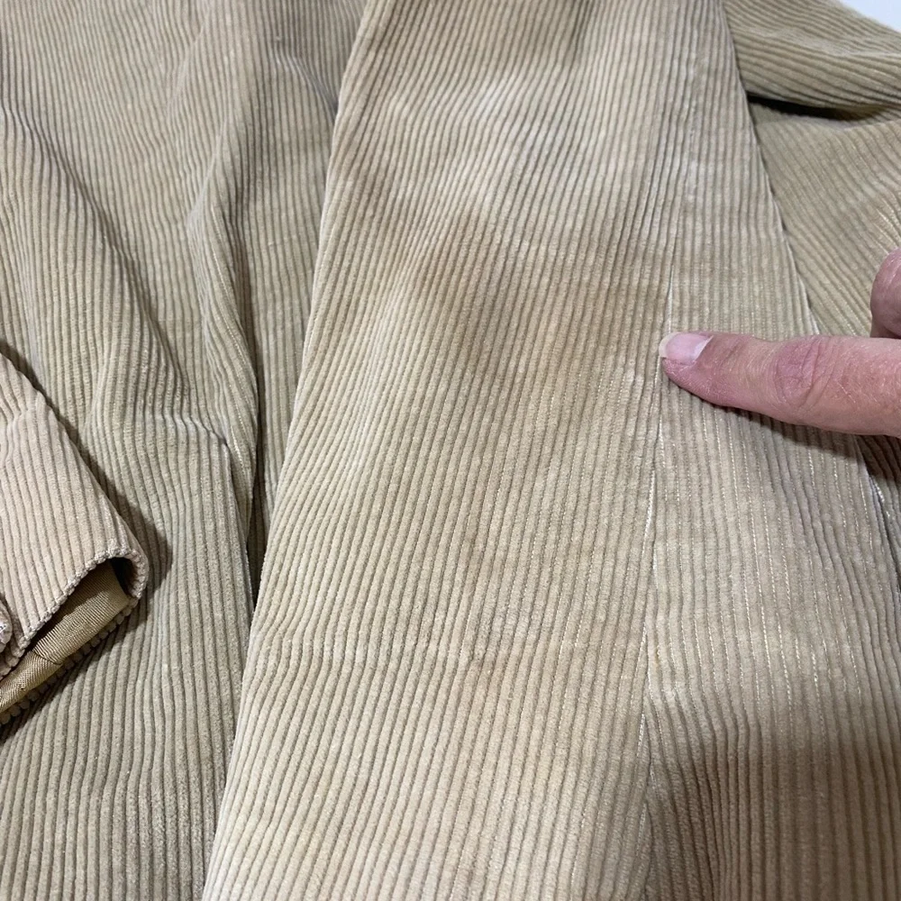 Brooks Brothers Vintage Mens Tan Corduroy Blazer, Flawed, Size 42R??